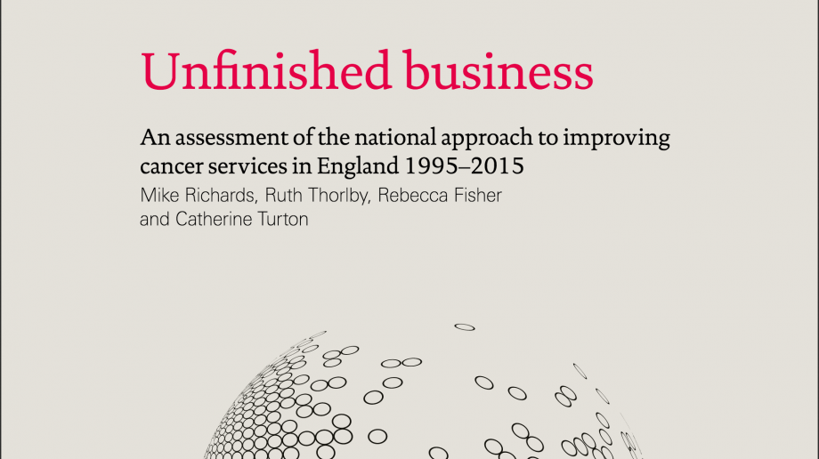 England still trailing on cancer care