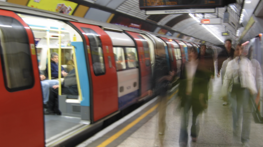 A tube in a tube station